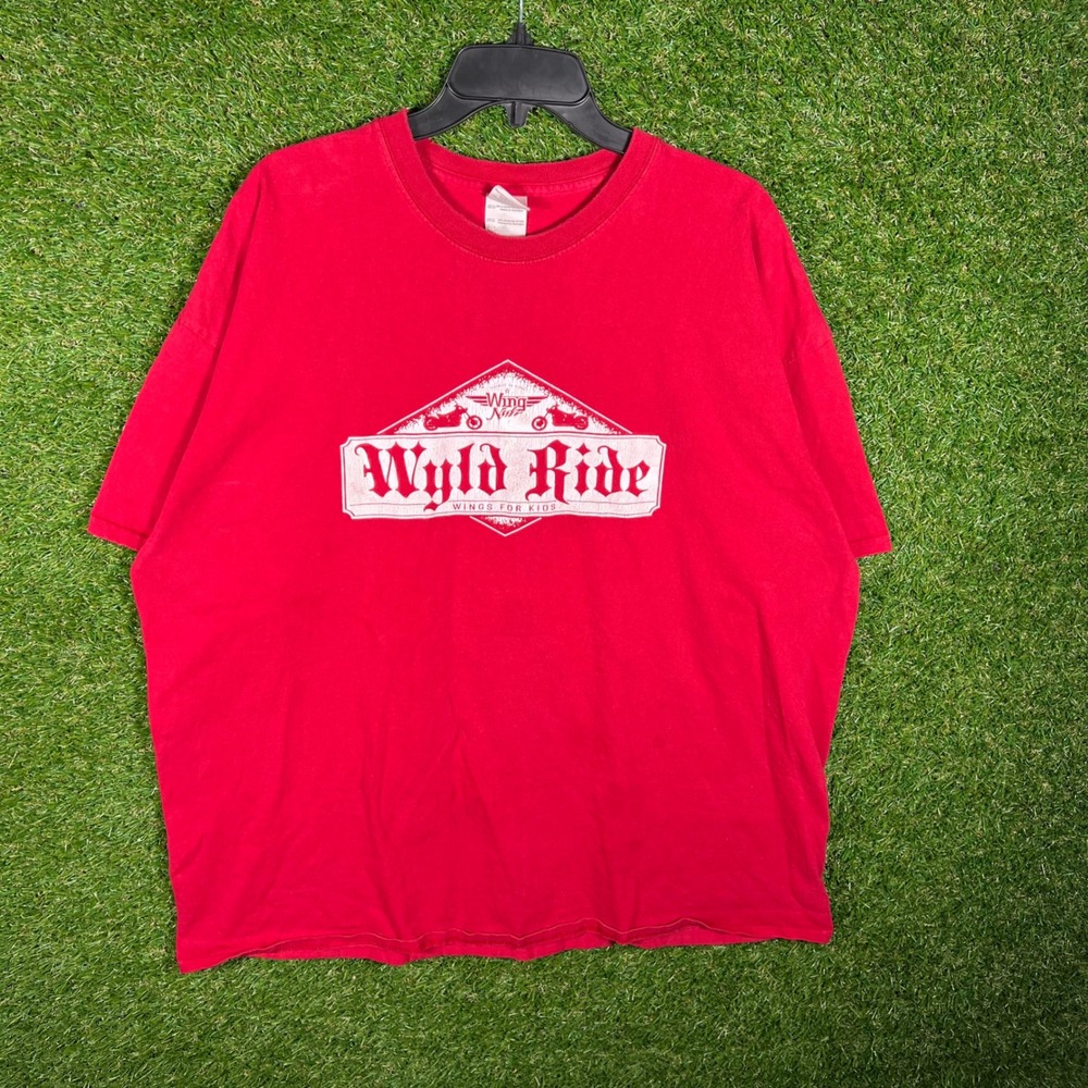 Gildan Wyld Ride Wings for Kids Shriners Hospital Graphic T-Shirt Red Mens‎ 2XL